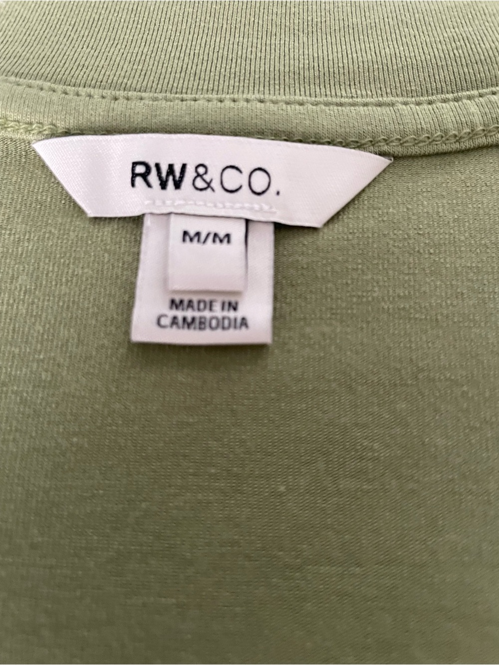 RW&CO. Olive Green V-Neck Short Sleeve Tee - Picture 3 of 5